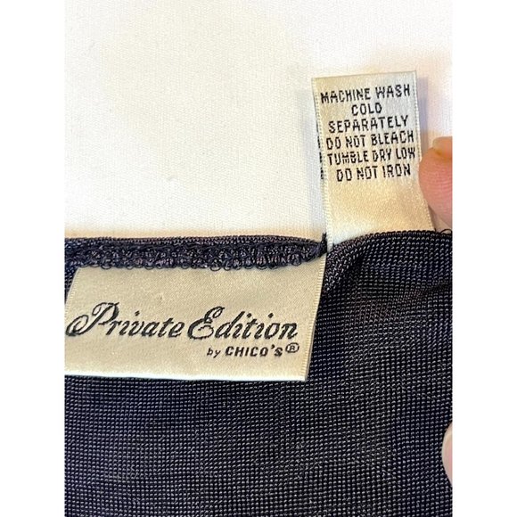 Private Edition By Chico's Women Floral Tank Top Scoop Neck Sleeveless Blue SZ M - Picture 6 of 6